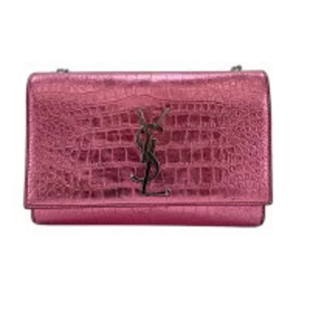 Saint Laurent Yves Cassandra Shoulder Bag Leather Pink